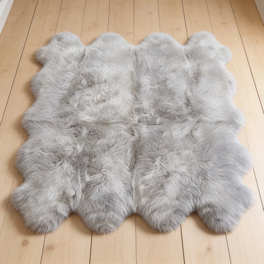 New Zealand Silver Sheepskin Rug & Throw