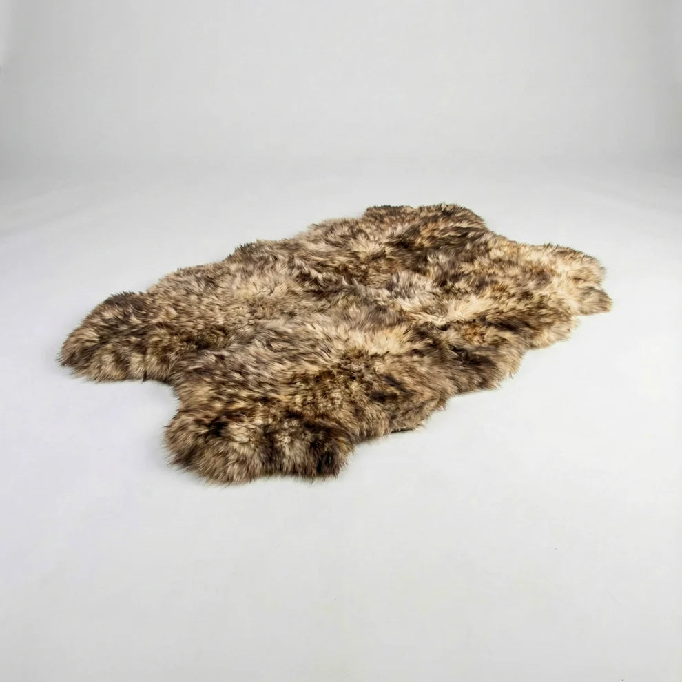 New Zealand Light Red Fox Sheepskin Rug & Throw