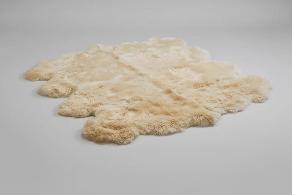 ON SALE Lite Champagne Sheepskin Rug Gift for Living Room