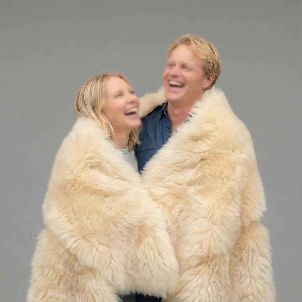 ON SALE Lite Champagne Sheepskin Rug Gift for Living Room