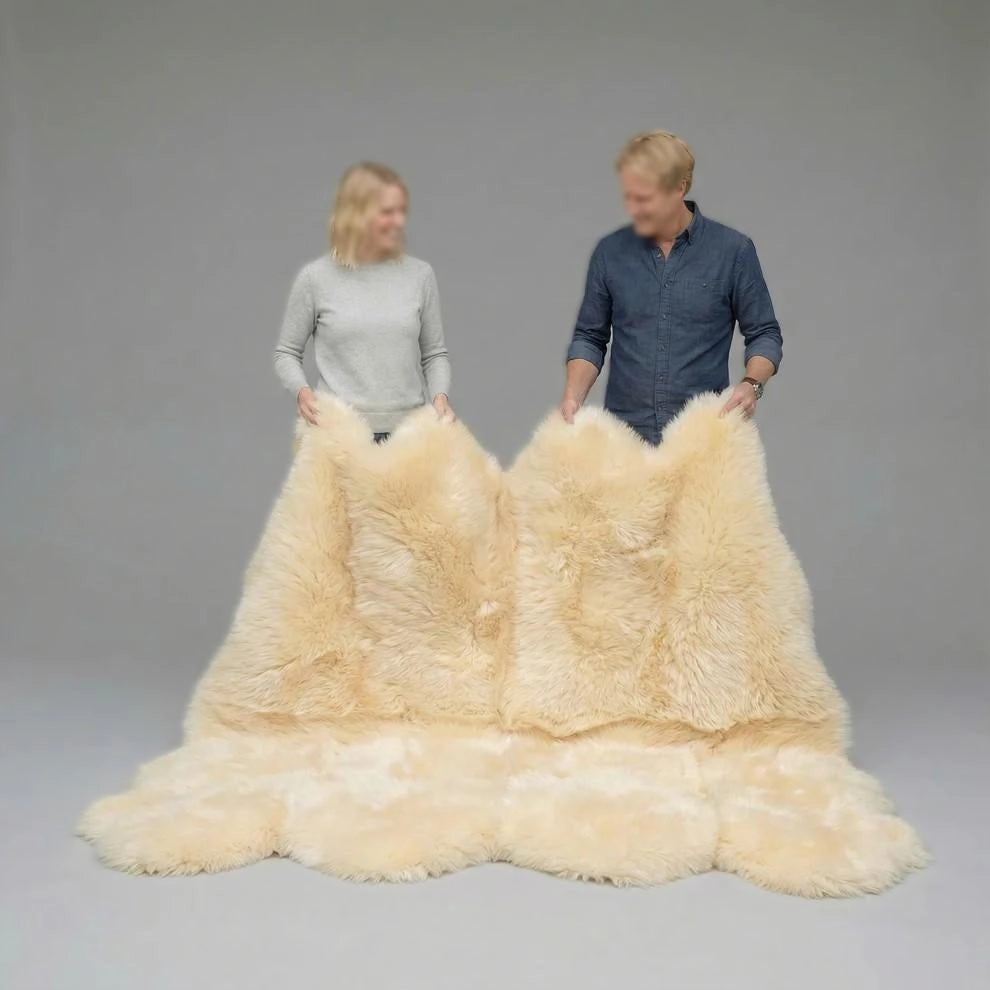 ON SALE Lite Champagne Sheepskin Rug Gift for Living Room