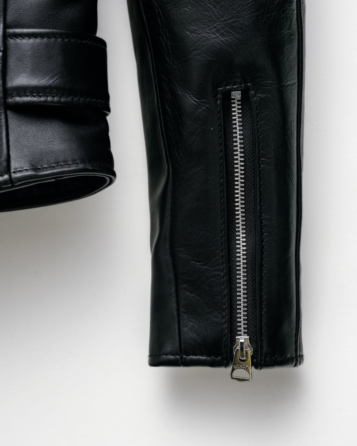 Men's Classic Black Leather 'One Star' Biker Jacket