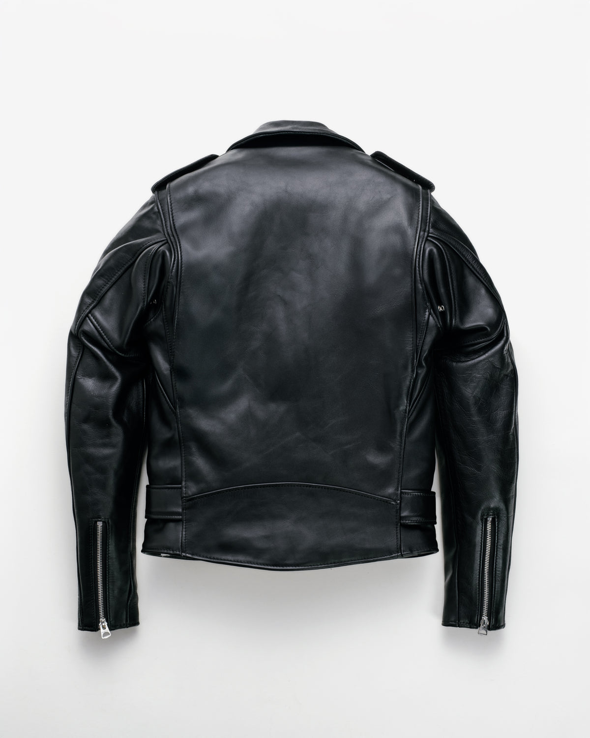 Men's Classic Black Leather 'One Star' Biker Jacket