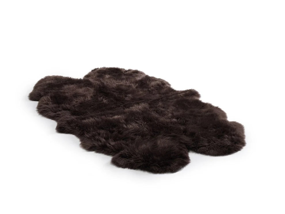 New Zealand Dark Chocolate Sheepskin Rug & Throw