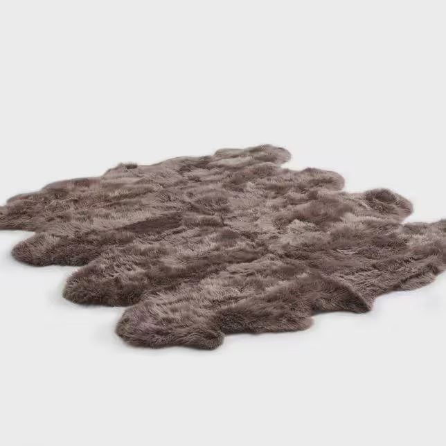 Natural Brown Sheepskin Rug
