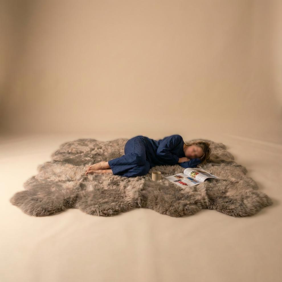 Natural Brown Sheepskin Rug