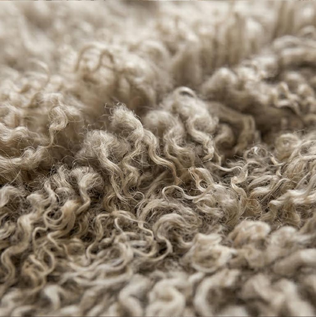 Luxurious Natural Mongolian Sheepskin, Oyster