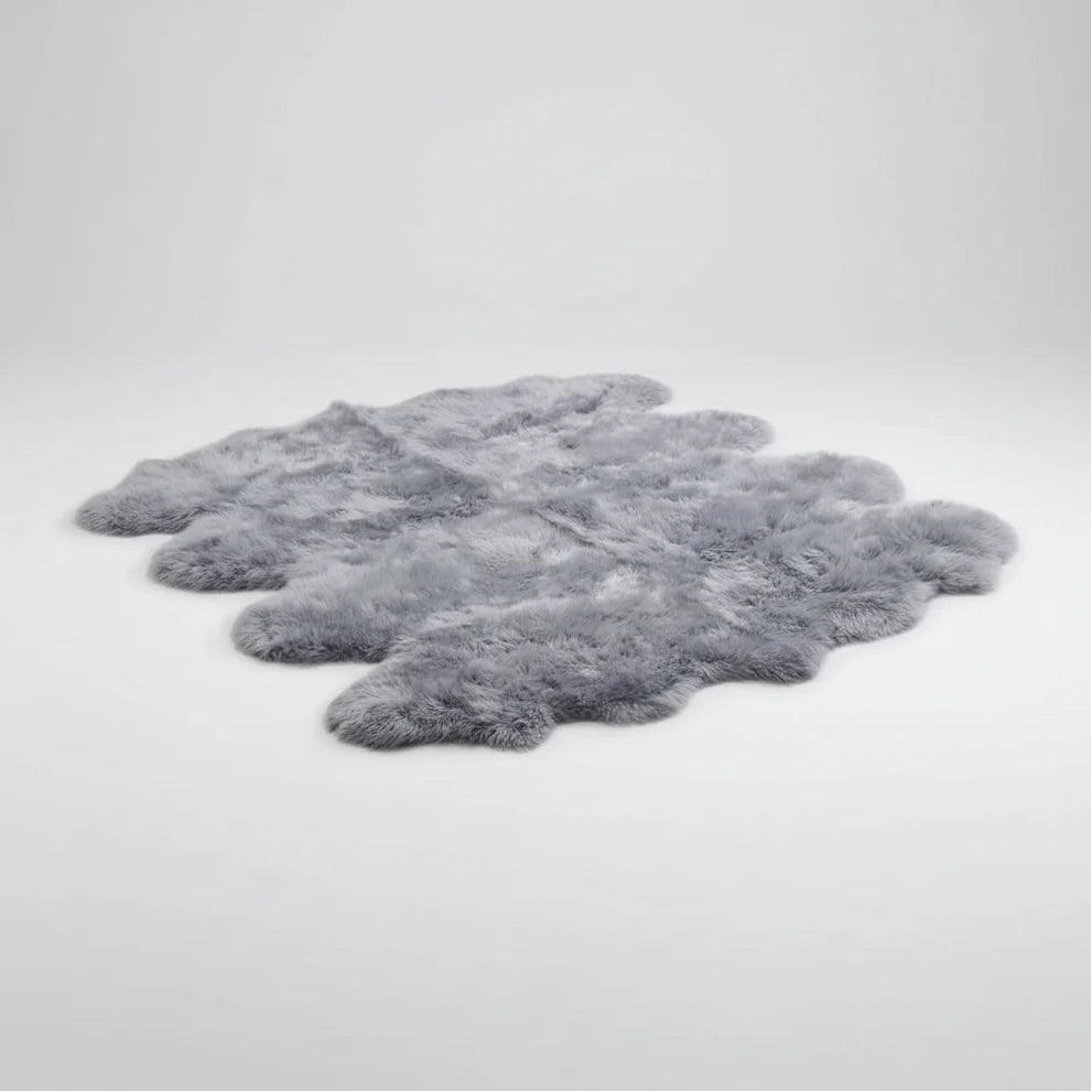 New Zealand Silver Sheepskin Rug & Throw